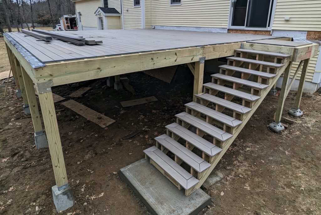 Deck Being Build Hampton Falls, NH